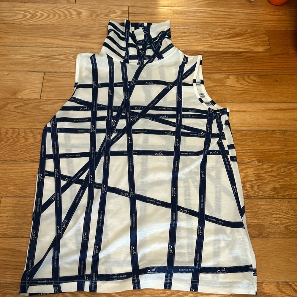 Hermes Paris turtleneck tank top